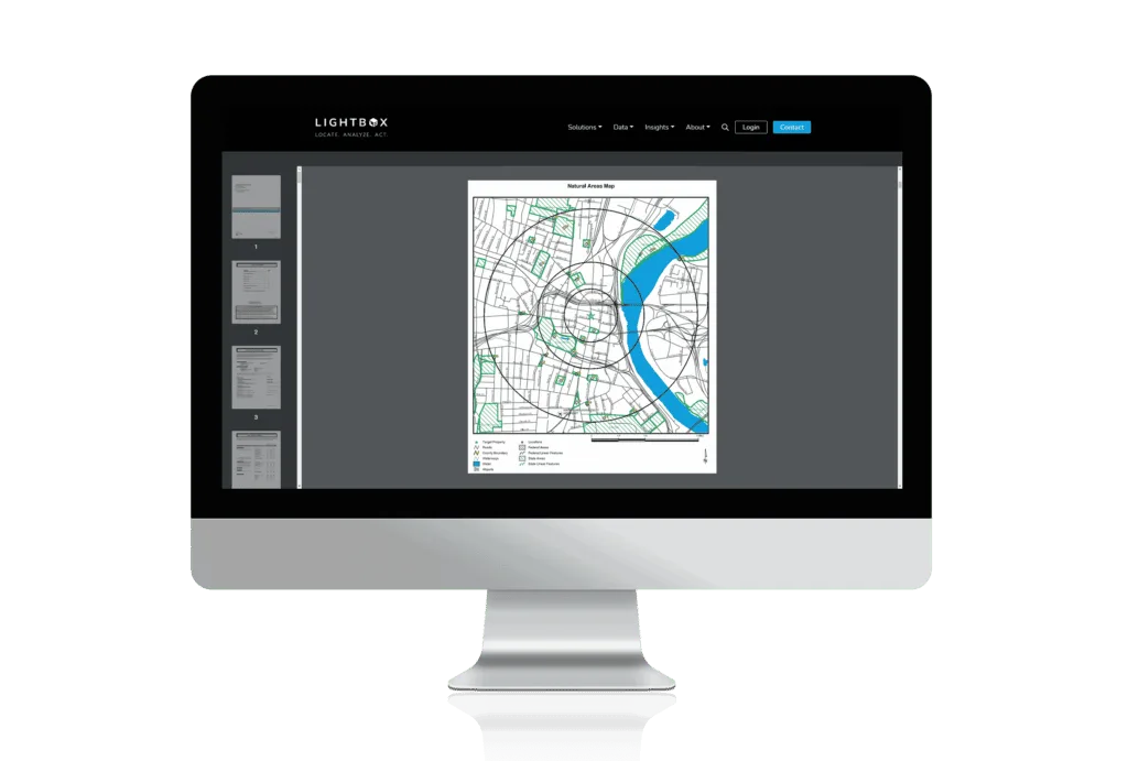 NEPASearch Map Report visualizing environmental and regulatory data for federal agency review