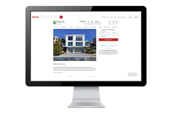 Normalized property listings served through SpatialStream on a monitor.