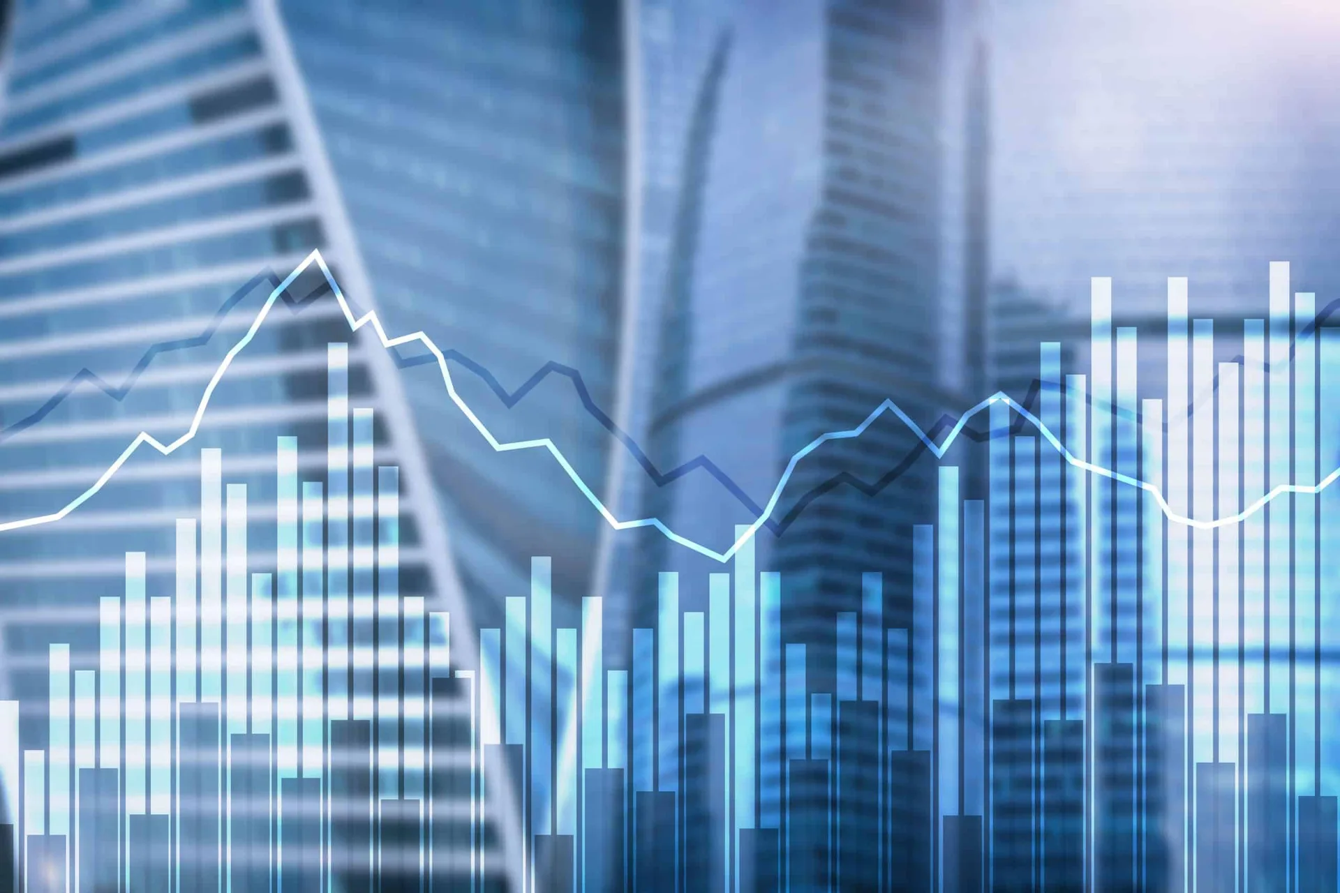 Double,Exposure,Financial,Graphs,And,Diagrams.,Business,,Economics,And,Investment
