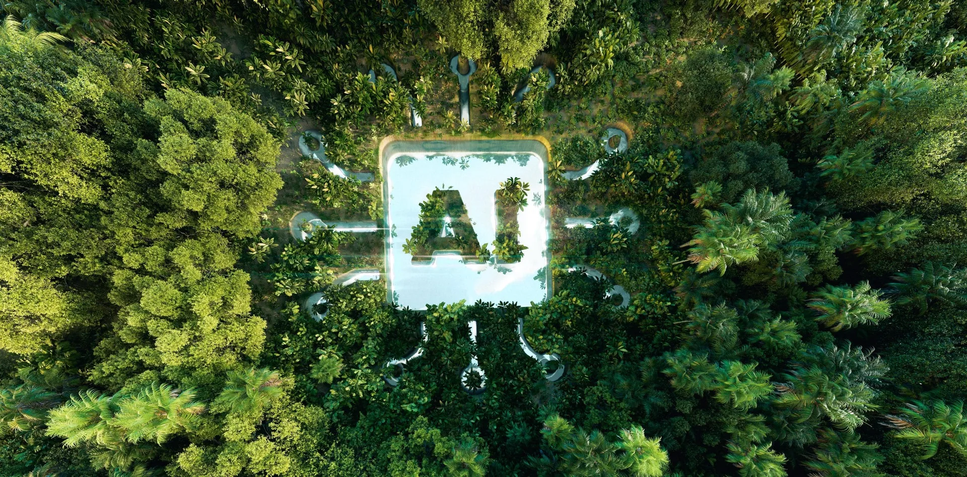 Abstract digital illustration of a document interface with environmental and AI icons, symbolizing the use of artificial intelligence tools in environmental due diligence analysis.