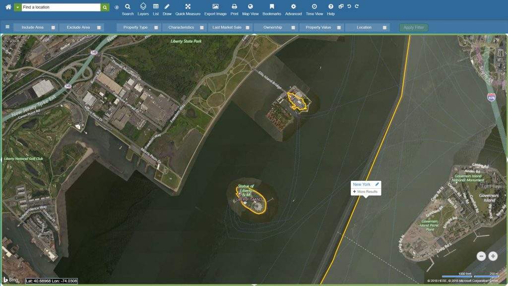 Using Administrative Boundaries in LandVision™ to Find Out Who Owns the Statue of Liberty