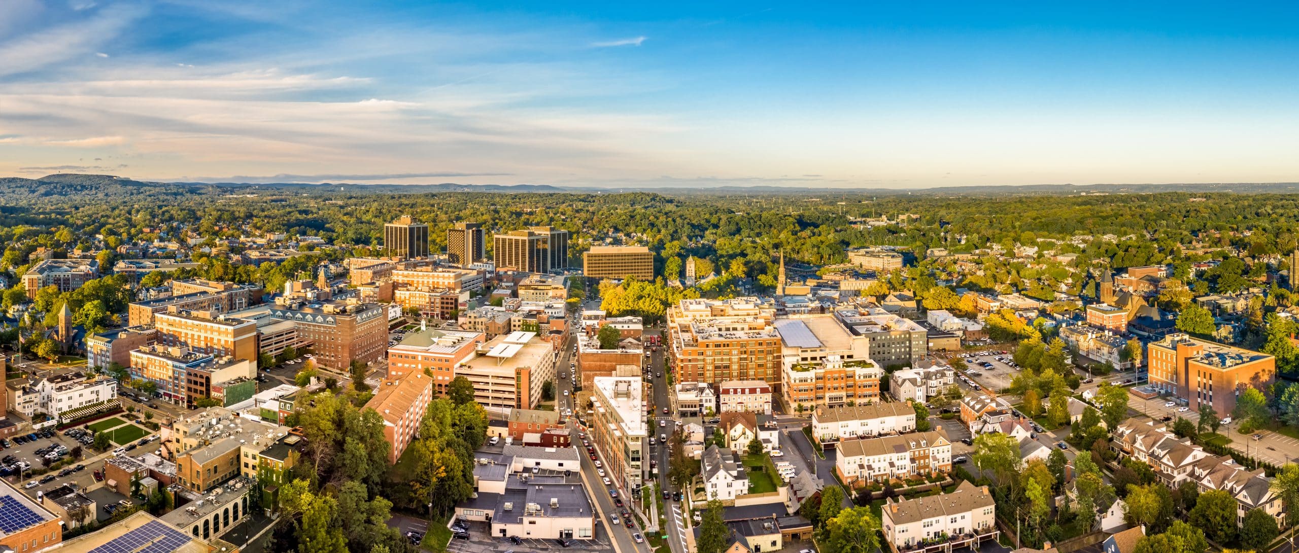 Aerial Cityscape of Morristown, New Jersey