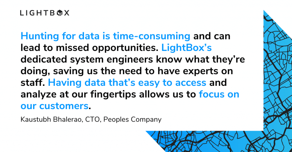 LightBox data success story_Peoples Company quote