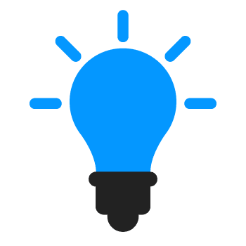 Lightbulb representing a simple benefit