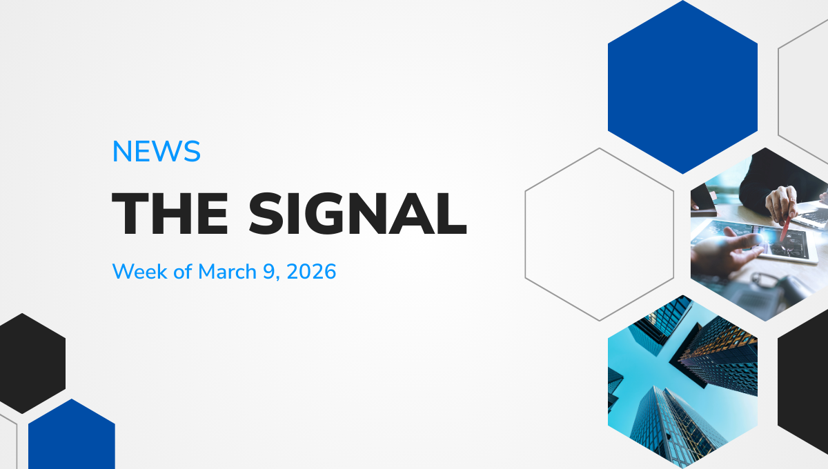 LightBox Signal weekly commercial real estate news analysis graphic with branded header design.